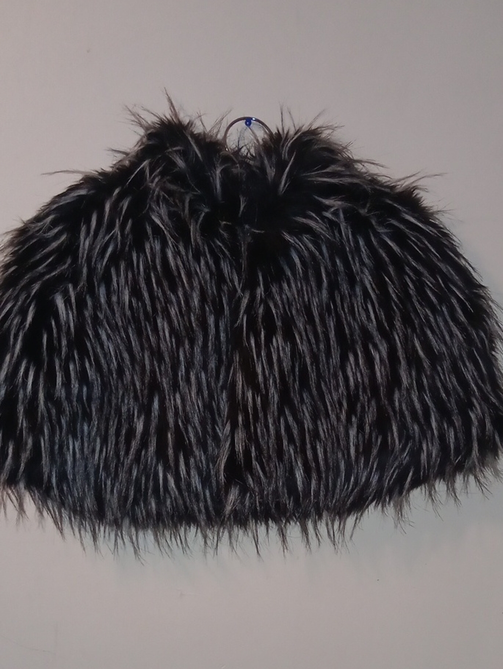Free People Black Snowcat Faux Fur Cape for Women
